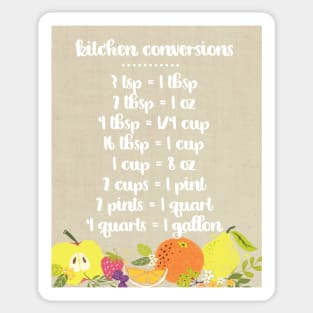 Kitchen Conversions | Rustic Fruit Sticker